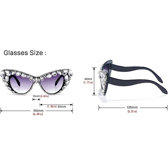 ? NWT- Rhinestone cute cat glasses ?
